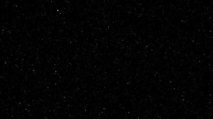 Night stars animation on black background , space travel motion