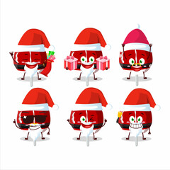 Sticker - Santa Claus emoticons with red candy cookies christmas cartoon character