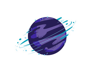 Wall Mural - purple planet design