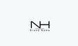 NH HN N H abstract vector logo monogram template
