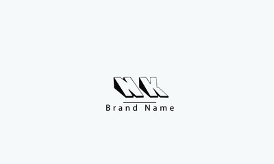 NK KN N K abstract vector logo monogram template