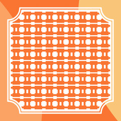 Poster - scarf pattern design . Geometric ornament with frame, border. Bandanna, shawl, scarf, tablecloth design for textile fabric print 