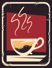 Poster - vintage coffee cup