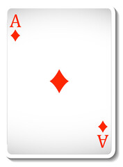 Wall Mural - Ace of Diamonds Playing Card Isolated