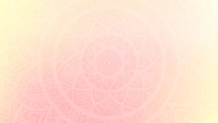 Dreamy gradient wallpaper with mandala pattern. Vector background for yoga, meditation poster.