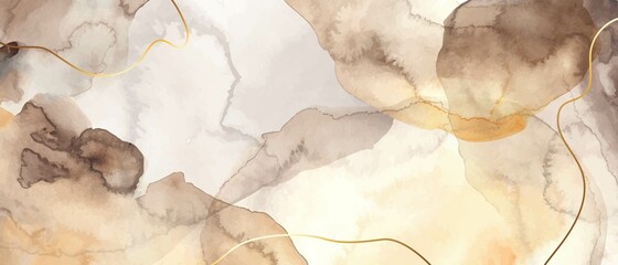 beige, brown watercolor fluid painting vector background design. dusty pastel, neutral and golden ma