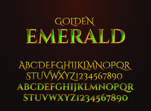 Fantasy Luxury Golden Emerald Text Effect
