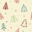 © Karolina Madej - Pattern with Christmas trees. Wallpaper concept. Vector