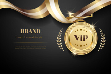 winner award champion realistic golden trophy and crown template