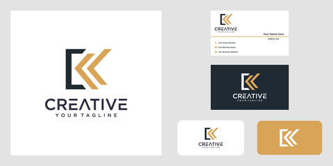 Wall Mural - letter ck logo design concept