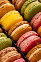 Wall Mural - Macarons of different color