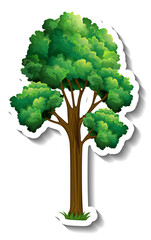 Sticker - Tree sticker on white background