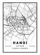Hanoi - Vietnam Light City Map