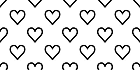 Canvas Print - Seamless simple heart icon pattern, repeats vertically and horizontally