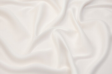 close-up texture of natural beige or ivory fabric or cloth in brown color. fabric texture of natural