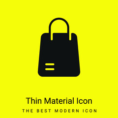 Bag minimal bright yellow material icon