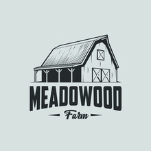 Barn Farm Logo Vector Isolated. Perfect Logo For Farm And Cattle Related Industry
