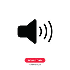 Sticker - Speaker icon vector. Loudspeaker sign