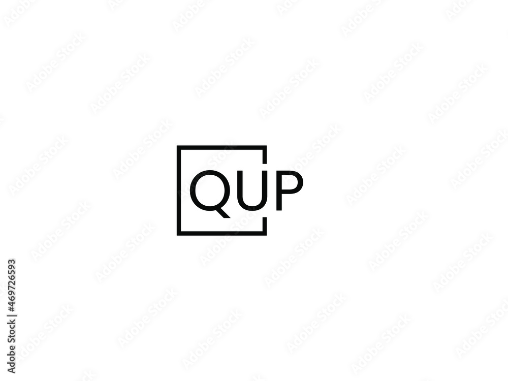 QUP letter initial logo design vector illustration