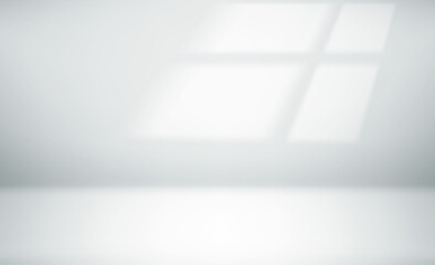 Poster - Bright morning interior with window flare on the wall. Realistic 3d vector illustration