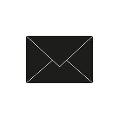Poster - Email icon. Outline envelope sign. Message silhouette. Vector isolated on white 