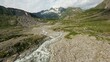 Flusslauf in den Alpen