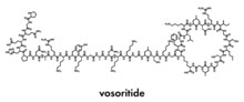 Vosoritide Achondroplasia Drug Molecule. Skeletal Formula.