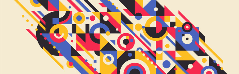 Poster - colorful abstract pattern design in geometric style. vector illustration.
