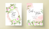 Fototapeta Tulipany - Beautiful blooming rose flower wedding invitation floral design