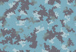 Seamless classic camouflage pattern. Camo fishing hunting vector background. Masking white grey blue color military texture wallpaper. Army design for fabric paper vinyl print.