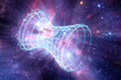 illustration for concept of wormhole in the cosmos