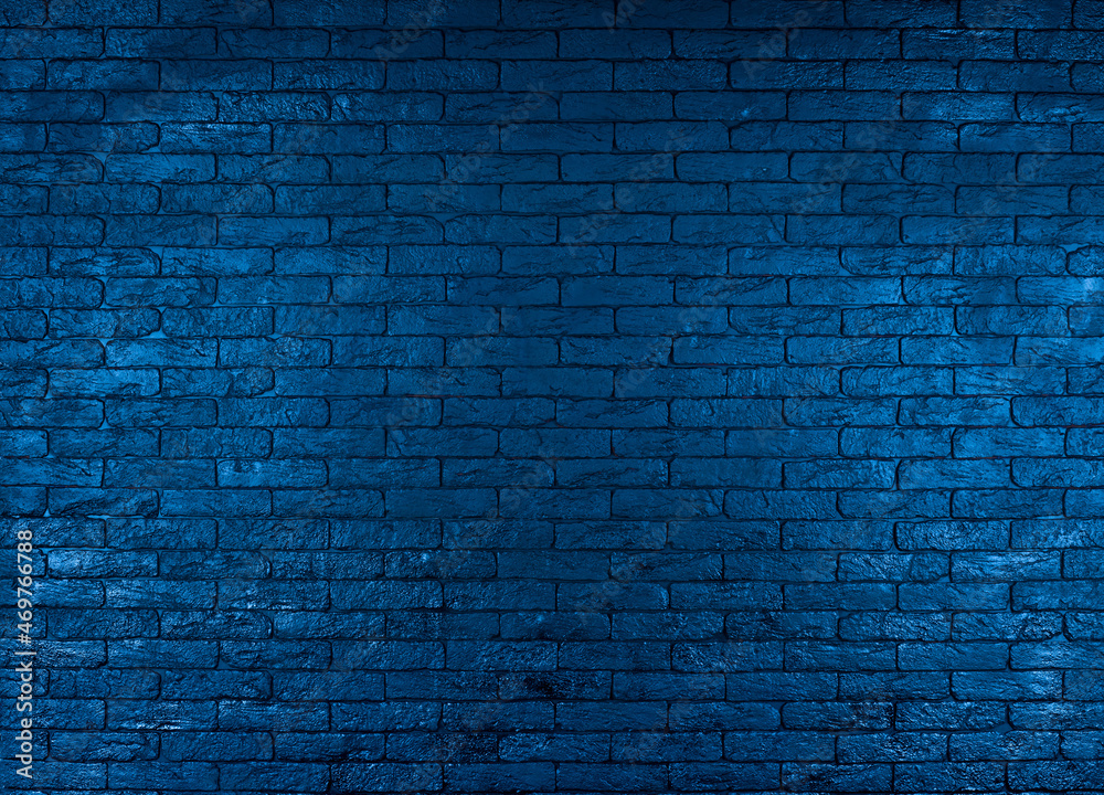 background and texture of dark blue brick wall, brick wall for design ...