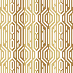 Poster - abstract seamless pattern in art deco style.