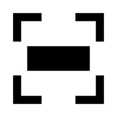 Poster - Square Code or Barcode Scan Sign Symbol Icon. Vector Image.