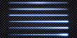 © Amarylle - Blue neon glowing sticks, laser beams with electric light effect. Lightning thunder bolt. Set of straight shiny lines isolated on dark transparent background. Vector illustration