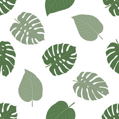  vector floral seamless pattern with green leaves 6