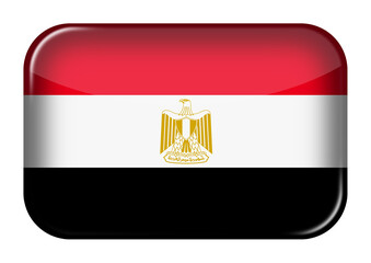 Fototapete - Egypt web icon rectangle button with clipping path 3d illustration