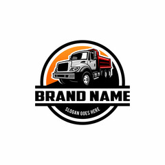 Poster - trucking - dump truck - semi truck isolated logo vector