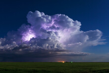 Thunderstorm Cumulonimbus Cloud With Lightning