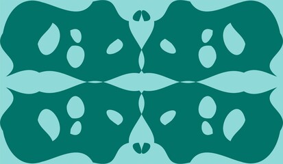 Fototapete - illustration design of emerald and green color abstract vintage mandala background perfect for wallpaper, patterns and sign