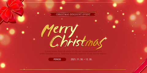 Wall Mural - Merry Christmas Event Template Popup