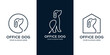 collection office dog logo icon set