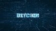 Bitcoin crypto currency title key word on a binary code digital network background