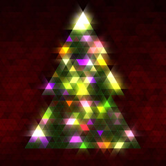 Christmas tree made of triangles.