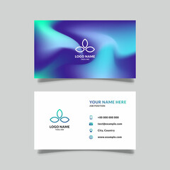 Wall Mural - modern business card template wavy mesh gradation color concept, vector design graphic