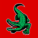 Fototapeta Dinusie - Crocodile Vector Mascot, sports emblem
