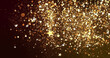© vectorfusionart - Image of stars floating over light spots on black background
