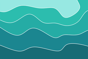 Poster - Simple background with gradient color waving lines