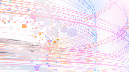 Poster - information processing, data wave motion,energy wave on white abstract background illustrations.,3d rendering