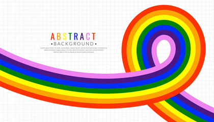 Wall Mural - abstract rainbow wavy ribbon colorful background. vector wave illustration.